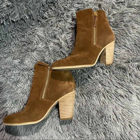 Brown Cognac Michael Kors Heeled Booties - Picture 6 of 6